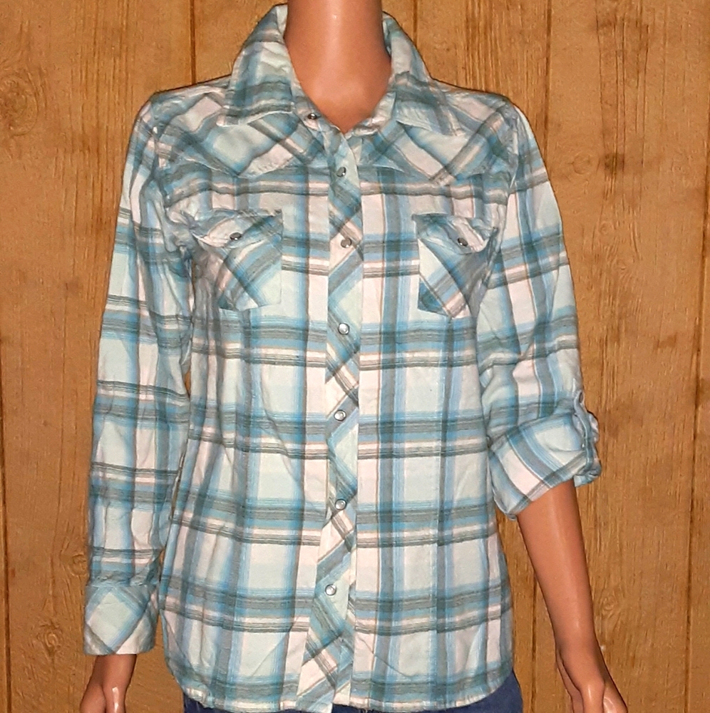 Stillwater Supply Co flannel pearl snap shirt